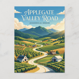Applegate Valley Road USA Postcard
