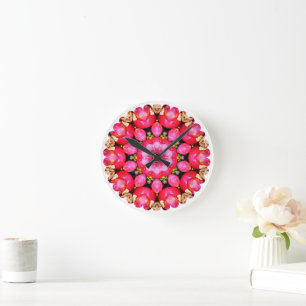 APPLES ABSTRACT ROUND CLOCK