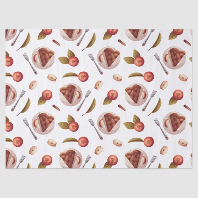 Apples and Apple Pie Slices  Tissue Paper (Front)