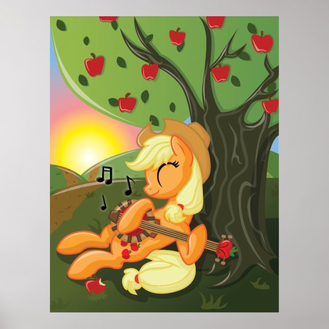 Apples and Banjos at Sunset Poster (Front)