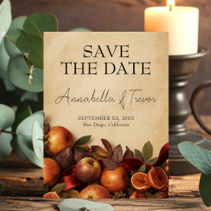 Apples and Figs Rustic Autumn Wedding Save The Date