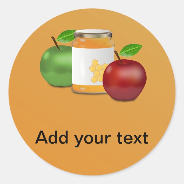 Apples and Honey Classic Round Sticker (Front)