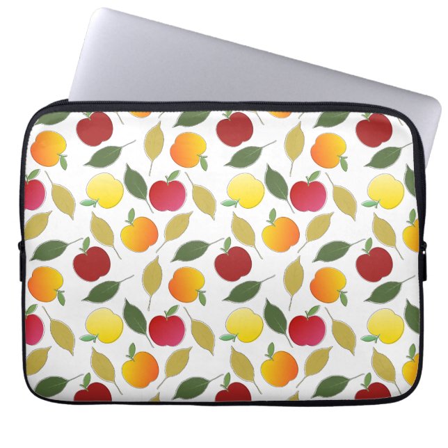 Apples and Leaves Laptop Sleeve (Front)
