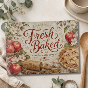 Apples Apple Pie Fresh Baked Farmhouse Country Cutting Board