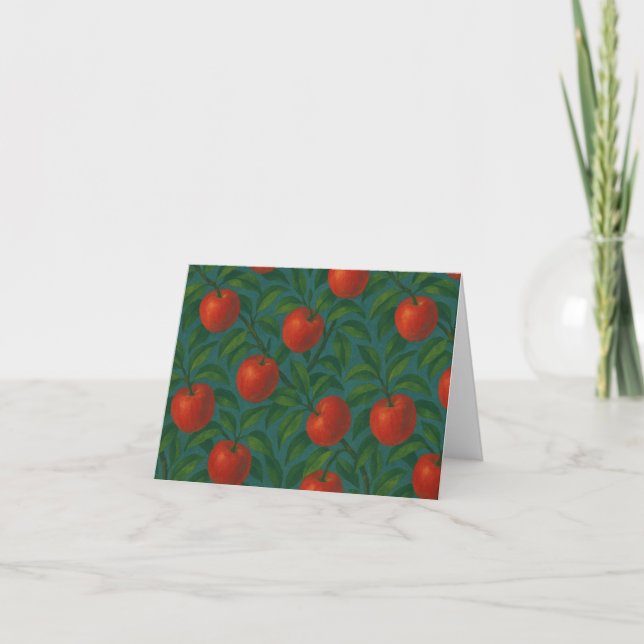 Apples Apples Tree Pattern                         Thank You Card (Front)