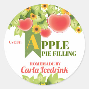 Apples applesauce pie filling fruit canning labels
