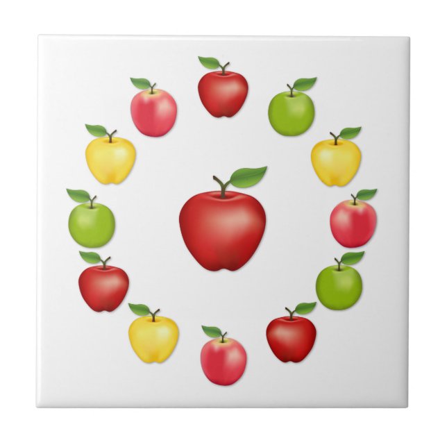 Apples Ceramic Tile (Front)