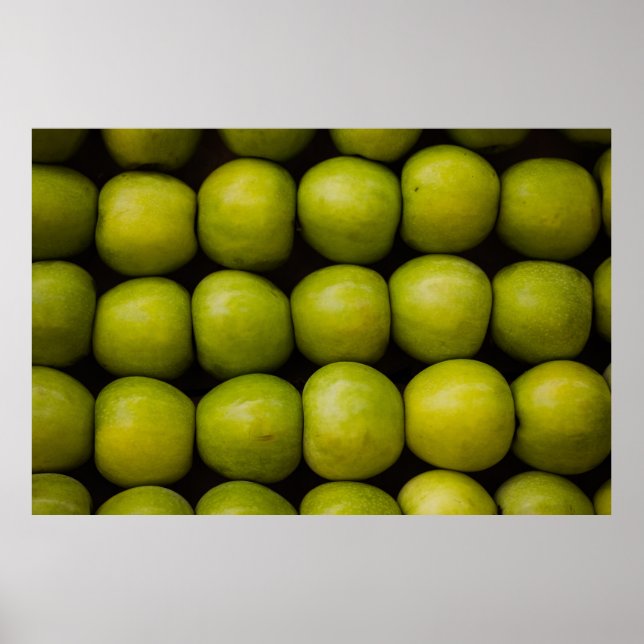 Apples fruits food green apples poster (Front)