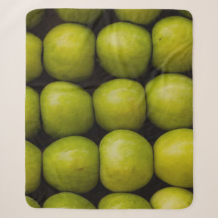 Apples fruits food green apples sherpa blanket