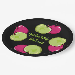 Apples Fun Graphics Art Paper Plate