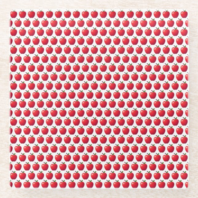 Apples!  glass coaster (Front)