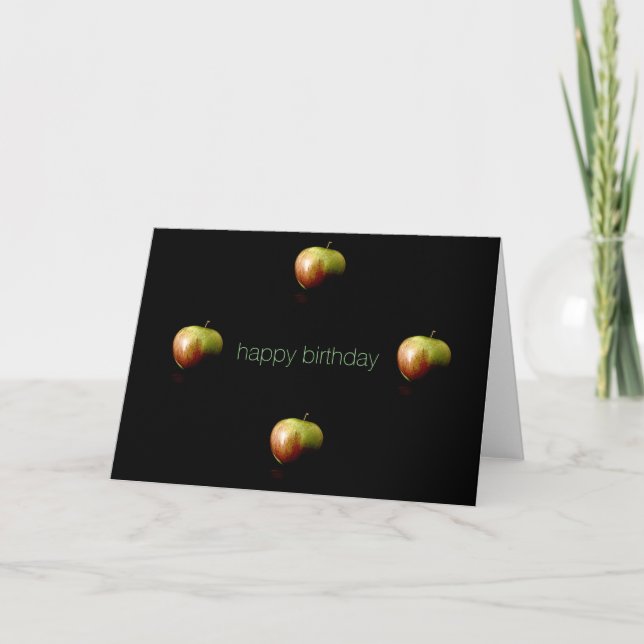 Apples Happy Birthday Card (Front)