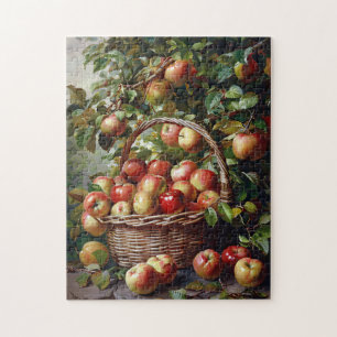 Apples in a Basket Still Life Painting Jigsaw Puzzle