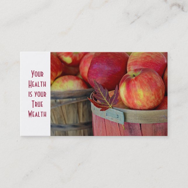 Apples in basket business card (Front)