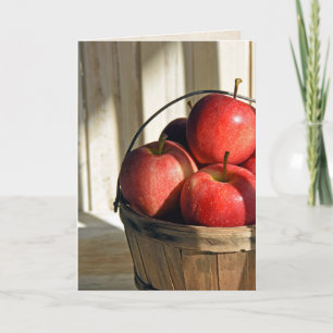 Apples in Bushel Basket Card