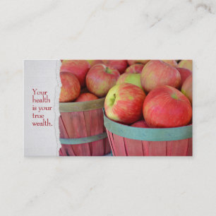 apples in bushel baskets business card