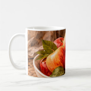Apples in Rustic Bowl a Classic Still Life Coffee Mug