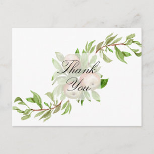 apples in watercolor thank you card