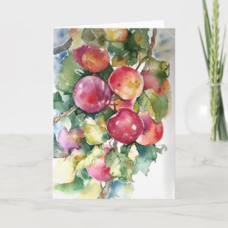 Apples In Watercolors Card