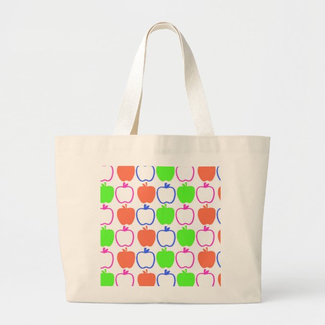 Apples Large Tote Bag (Front)