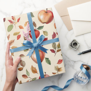 Apples & Leaves Housewarming Party Wrapping Paper