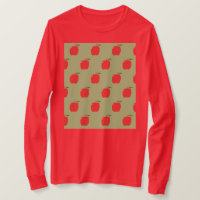 Apples Long Sleeve T-Shirt (Sage Green & Red)