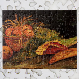 Apples, Meat and a Roll by Vincent van Gogh Jigsaw Puzzle