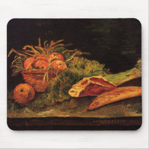 Apples, Meat and a Roll by Vincent van Gogh Mouse Pad