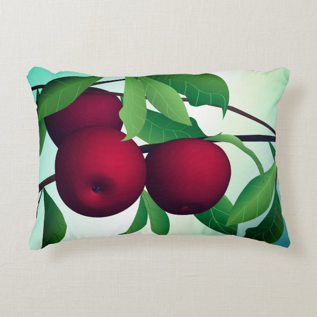 Apples on a Branch Decorative Cushion (Front)