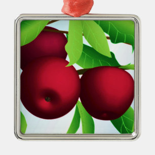 "Apples on a Branch" Metal Tree Decoration