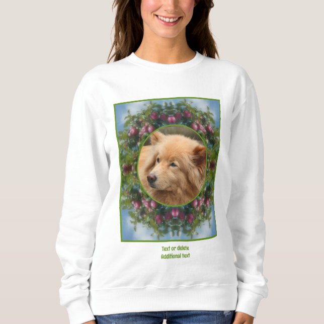 Apples On Tree Frame Create Your Own Photo Sweatshirt (Front)