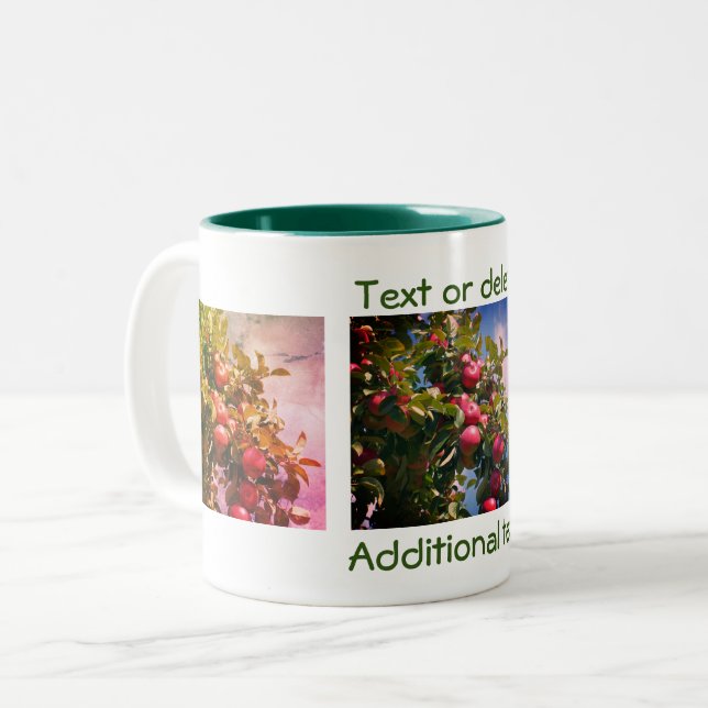 Apples On Tree Nature Photography Personalised Two-Tone Coffee Mug (Front Left)