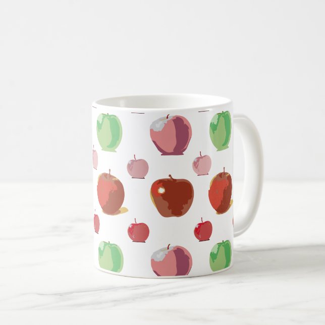 Apples pattern coffee mug (Front Right)