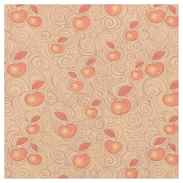 Apples Pattern Fabric (Close Up)