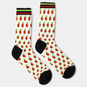 Apples pattern socks