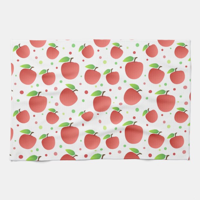 Apples pattern tea towel (Horizontal)
