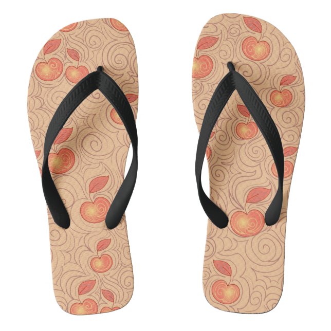 Apples Pattern Thongs (Footbed)