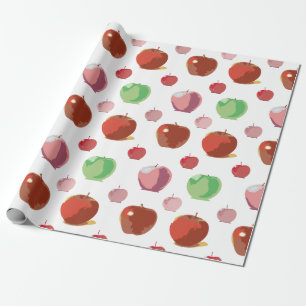 Apples pattern wrapping paper