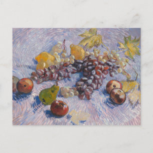 Apples, Pears, Lemons and Grapes   Vintage Artwork Postcard