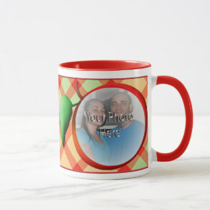 Apples Plaid Customisable Photo Mug