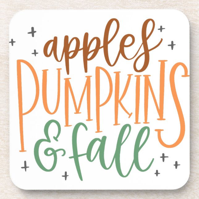APPLES PUMPKINS and FALL Coaster (Front)