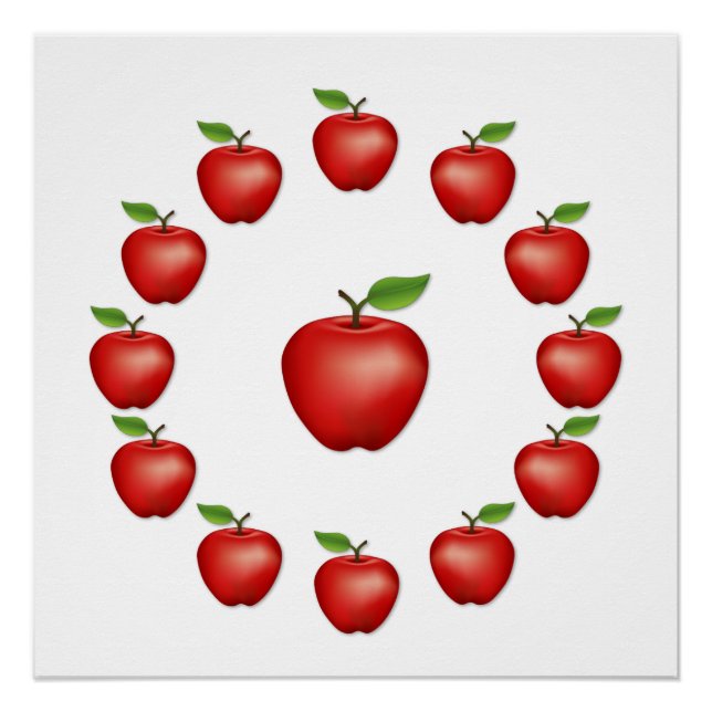 Apples, Red Delicious Poster (Front)