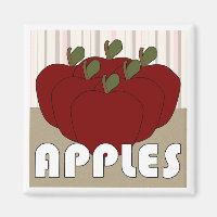 Apples Series 3 Square Magnet