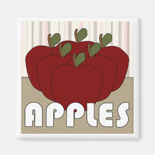 Apples Series 3 Square Magnet