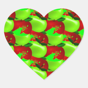 Apples Swatch Heart Sticker