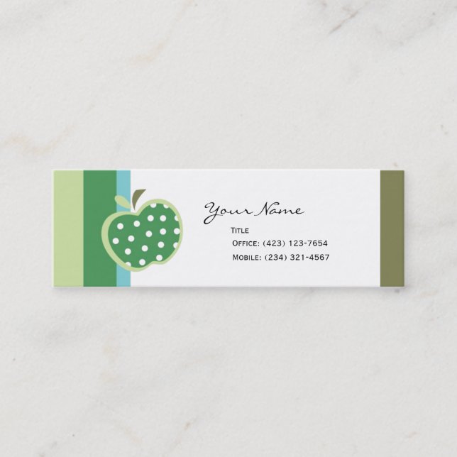 Apples to Apples Mini Business Card (Front)