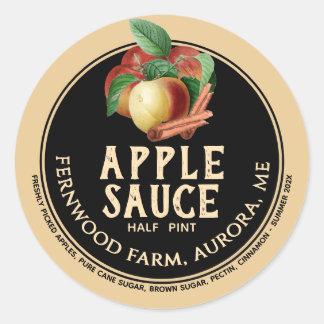 Applesauce Cinnamon Sticks Homemade Jelly Label 