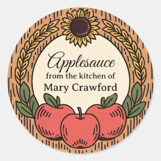 Applesauce or Apples Canning Labels Personalised  