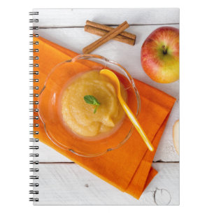 Applesauce with cinnamon and orange spoon notebook