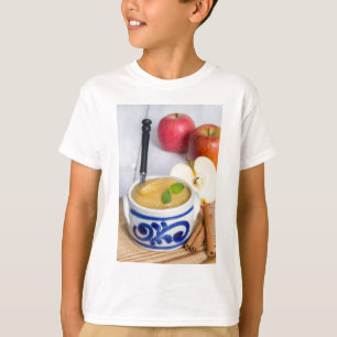 Applesauce with cinnamon in stoneware bowl T-Shirt